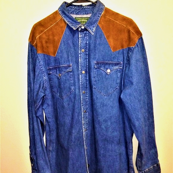 Vintage Ralph Lauren!!* denim long sleeve. - Picture 3 of 8